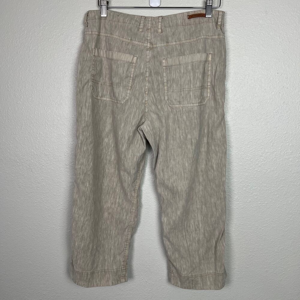 Soft Surroundings 10 Petite Tea Party Crop Pants Linen Tencel Blend‎ Sandy Beige - Picture 8 of 11
